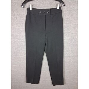 VTG Ginori Pants Womens 8 Black 100% Wool‎ Union Made High Rise Classic